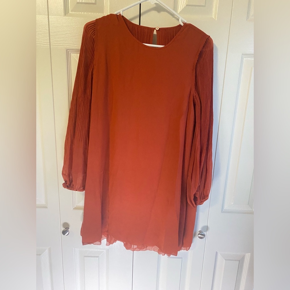 New Aritzia Wilfred Daydreamer Mini Dress Pleated chiffon mini dress - Picture 8 of 11